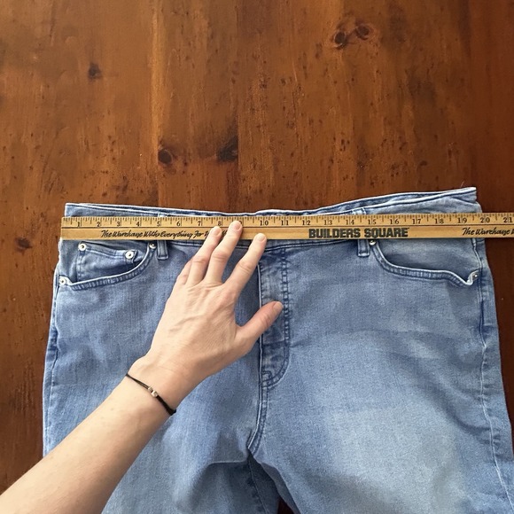 LAUREN RALPH LAUREN Embroidered Crop JEANS 22W Stretch Denim Boho 40 X 23 Stitch - Picture 14 of 16